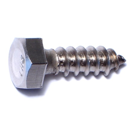 Lag Screw, 5/16 In, 1 In, Stainless Steel, Hex Hex Drive, 50 PK